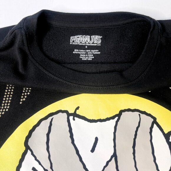 PEANUTS | Spooky Snoopy Mummy Sweatshirt Black - Studded Letters -Small - Picture 10 of 12